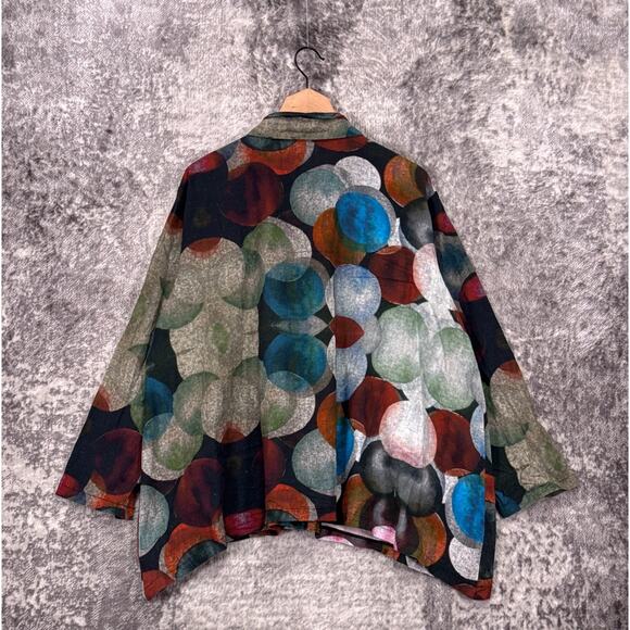 M Square By Neetu Malik Top 2 / US 12 - 14 Womens Printed Gauze Button Shirt - Picture 3 of 8